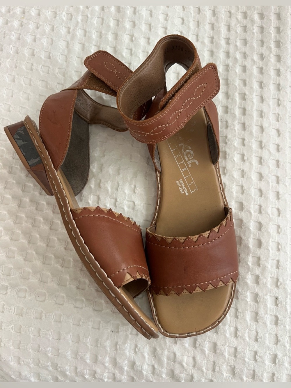 Reiker Anti-Stress Leather Ankle Strap Sandals